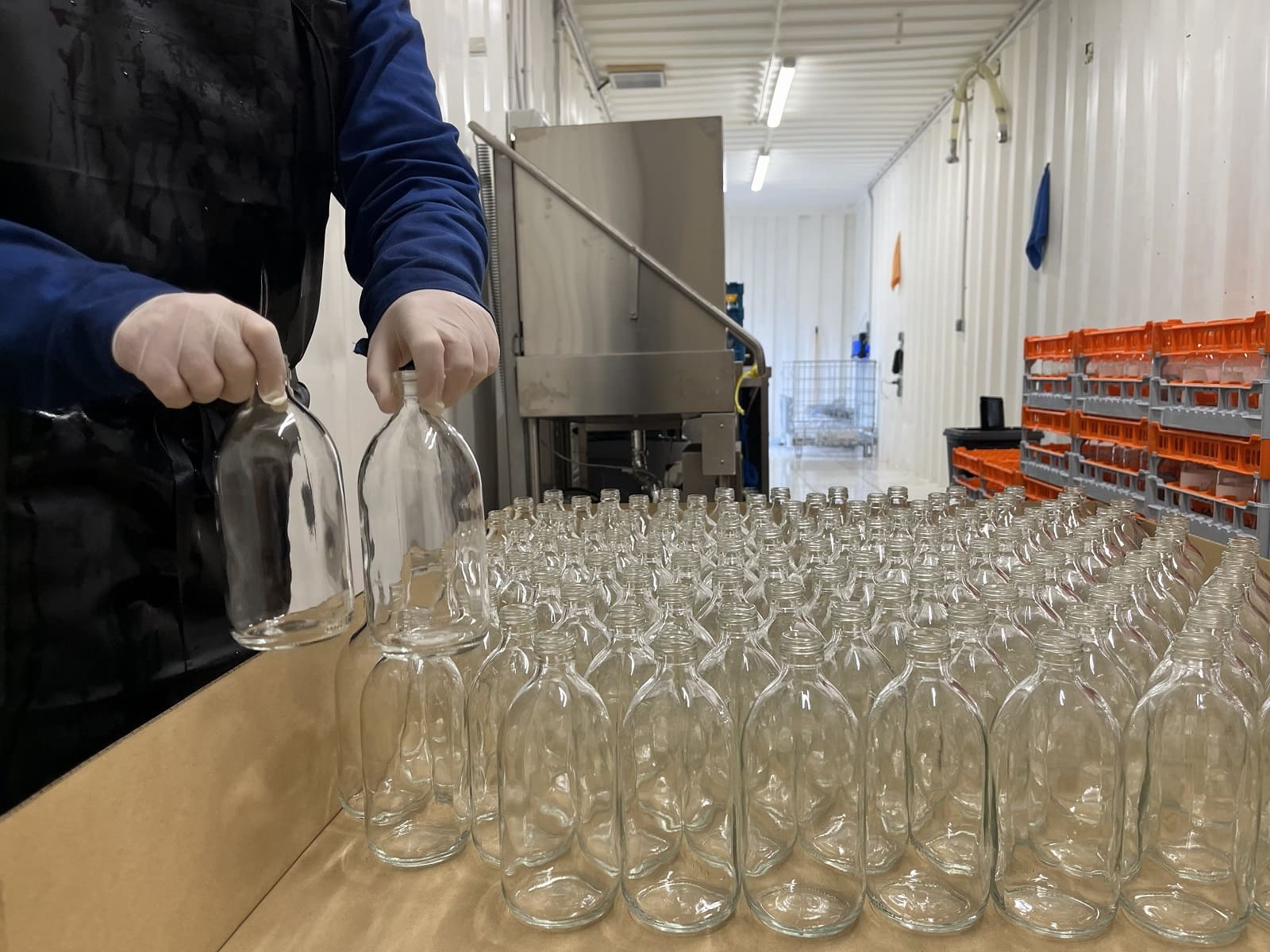 Palette flacons verre